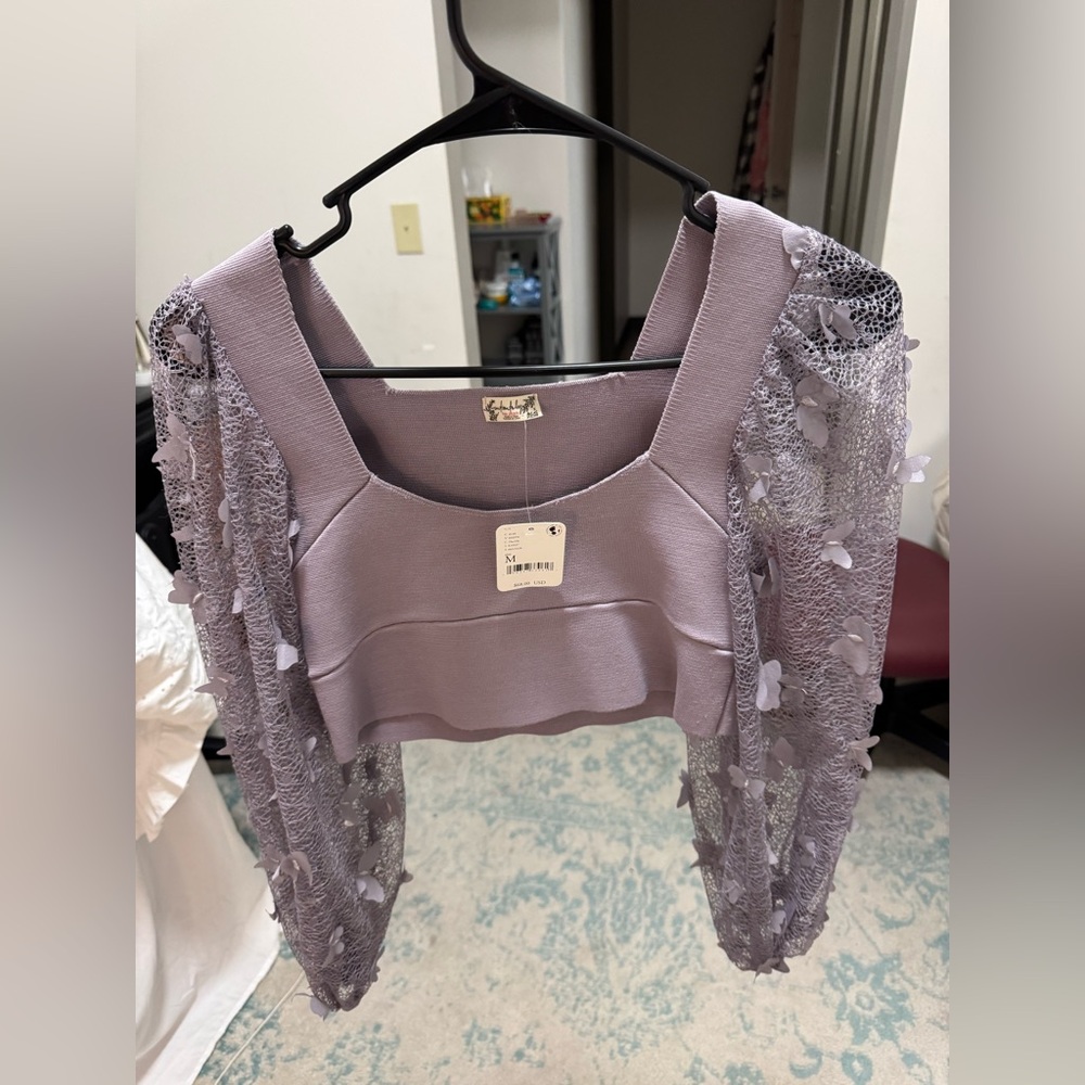 Free People Flutter Sleeve Top